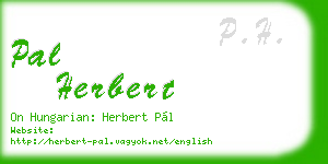 pal herbert business card